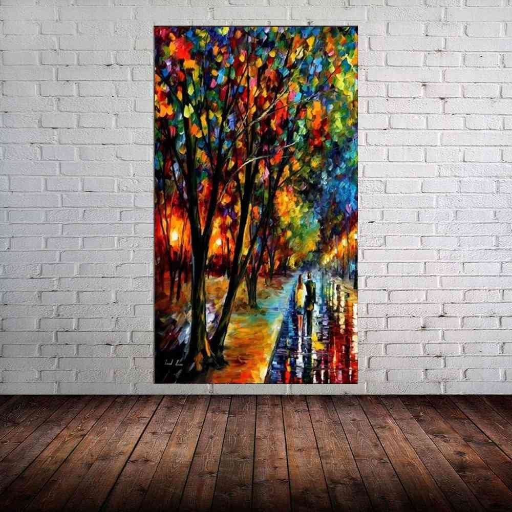 Quadro Pintura Tela Cidade Paisagem Urbana 4302: 110cm (A) x 60cm (L) - 1