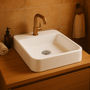 Ver imagem 3 de Cuba para Banheiro Kohler Vox Petit de Sobrepor Retangular com Mesa e Furo Branca 45x35cm | 28560BR-