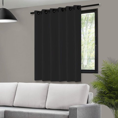 Cortina Black Out com Ilhos 1,40x1,40:preto