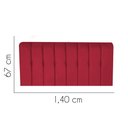Ver imagem 2 de Painel Estofada Kiara 140cm Casal para Cama Box Quarto Corino Vermelho - Ahazzo Móveis
