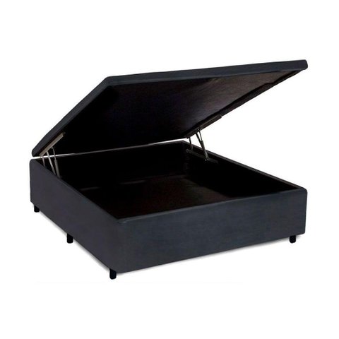 Cama Box Baú Casal Universal Suede Gray (138x188x35) - Costa Rica