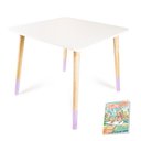 Ver imagem 5 de Mesa e 2 Cadeiras Infantil Urso Kit Livro Educativo em Madeira - Lilás