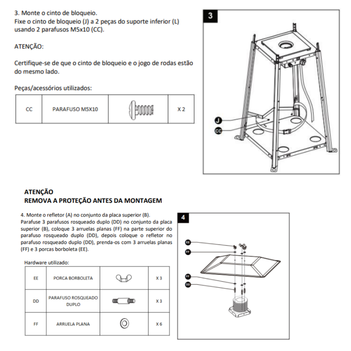 Conjunto 2 Aquecedores Ambiente Externo Pirâmide NI48PP Preto - 9