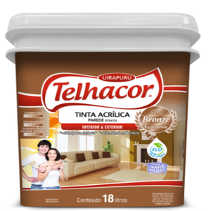 Tinta Acrílica Econômica Bronze Fosco 18l Tinta Acrílica Econômica Bronze Cor Branco 18l