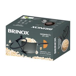 Pipoqueira Brinox Ceramic Life Pic Poc 22x15,5cm 5,5l Tampa com Vidro Temperado Vanilla - 2