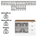 Ver imagem 5 de Cozinha Modulada 5 Pecas 280cm Americana Branco Nature Henn
