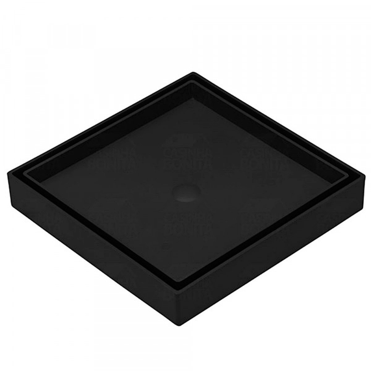 Ralo Oculto Invisível 15x15 com Encaixe Universal Preto