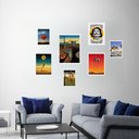 Ver imagem 2 de Kit 7 Quadros Decorativos Salvador Dalí - com Vidro:madeira Preta
