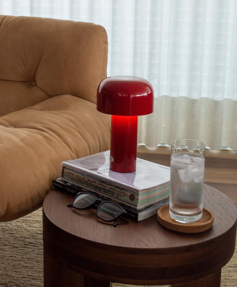 Mushroom lamp - Luminária Led sem fio – Vermelha – Minicool - 4