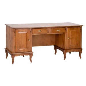 Escrivaninha 2 Portas 2 Gavetas e Divisor de Ambiente Hannover 60813 Linz Moveis - Imbuia Glazer