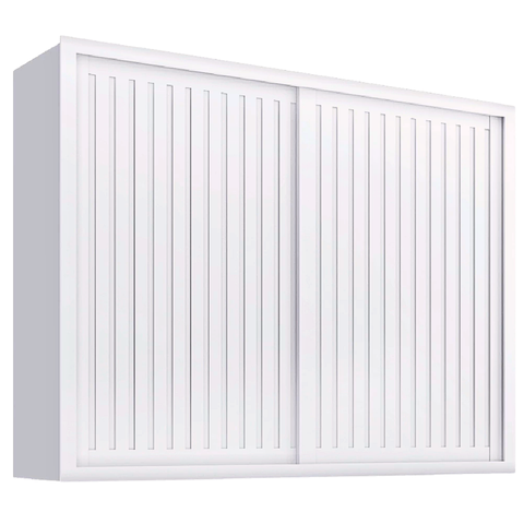 Guarda Roupas Casal Ripado 2 Portas de Correr 6 Gavetas Coliseu Branco Zanzini