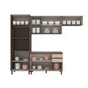 Ver imagem 6 de Cozinha Compacta 4 Peças com Torre Quente Connect 10 Portas 5 Prateleiras MDF Duna-Cristal Móveis