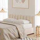 Ver imagem 3 de Cabeceira Estofada Modulada para Cama Box Casal 140cm Bege