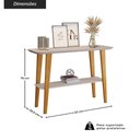 Ver imagem 2 de Aparador Buffet com Prateleira 121cm Retrô Multimóveis Crjcm-APA004 - Cinamomo/Off White