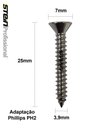 Ver imagem 4 de Parafuso Inox Auto Atarraxante Chata Phillips Stein 3,9x25 Caixa com 300 Peças