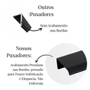 Ver imagem 3 de Puxador Drop 30cm Alumínio Sobrepor para Móveis e Gavetas Preto