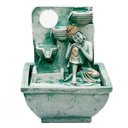 Ver imagem 1 de Fonte Resina Buda Pensador Turquesa 18cm 3 Quedas Bivot