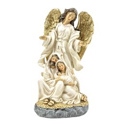 Sagrada Família com Anjo Decorativo Enfeite Natal Presépio - 1