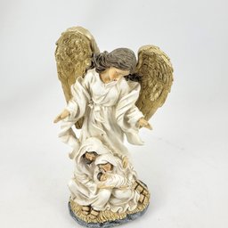 Sagrada Família com Anjo Decorativo Enfeite Natal Presépio - 3