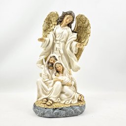 Sagrada Família com Anjo Decorativo Enfeite Natal Presépio - 5