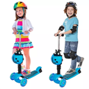 Ver imagem 2 de Patinete Infantil 3 Rodas Juvenil Infanto Com Banco Scooter:Azul