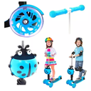Ver imagem 4 de Patinete Infantil 3 Rodas Juvenil Infanto Com Banco Scooter:Azul