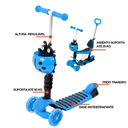 Ver imagem 5 de Patinete Infantil 3 Rodas Juvenil Infanto Com Banco Scooter:Azul
