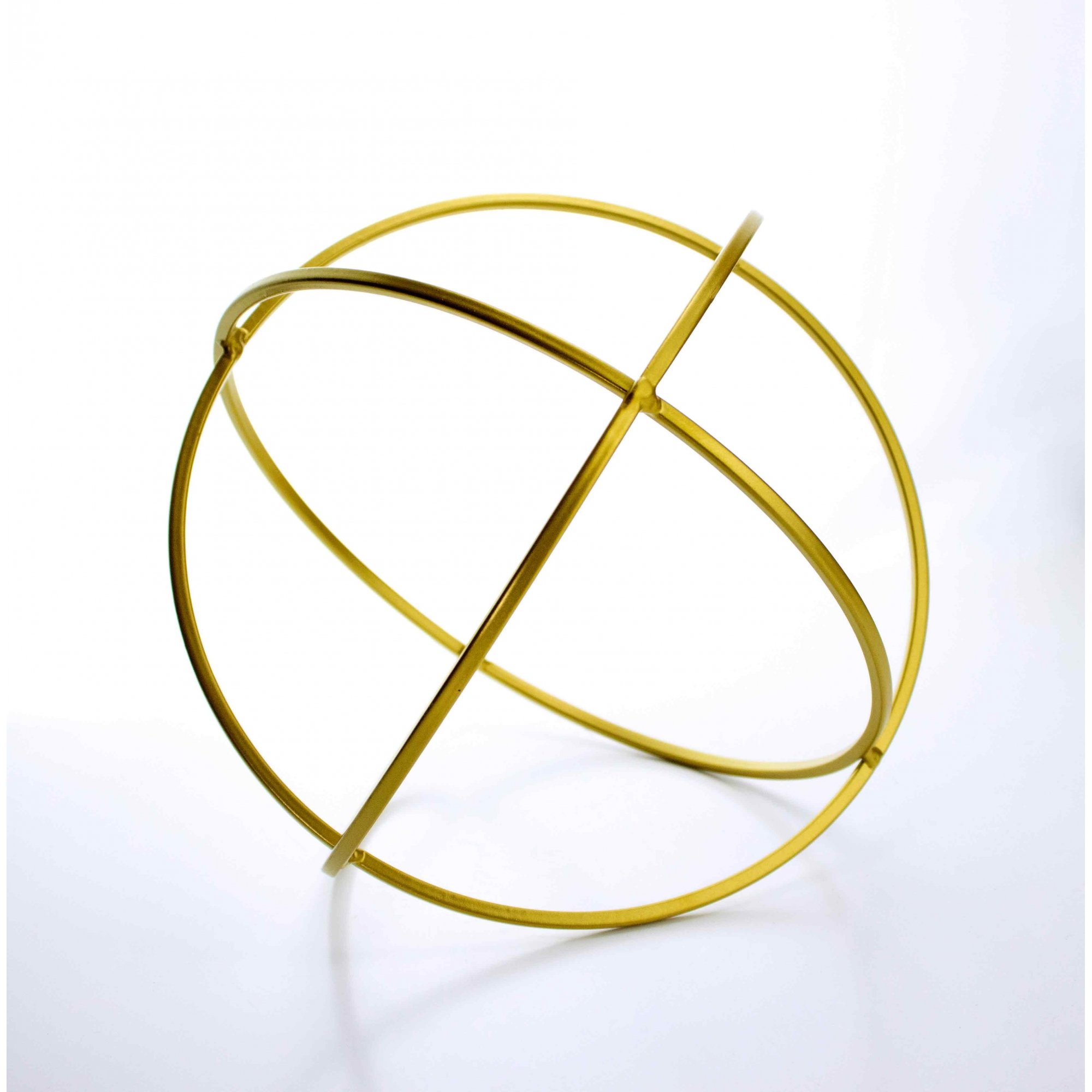 Enfeite Geométrico Circular em Metal Dourado 18 cm - D'Rossi - 3