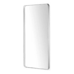 Espelho Corpo Inteiro Retangular Grande Com Moldura Em Metal Industrial 120 x 60 Cm Prata - 3