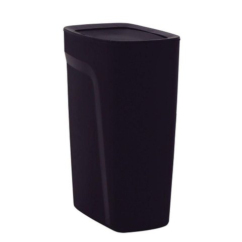 Lixeira Tramontina Compact em Polipropileno Preto com Tampa Basculante 10,5 L Tramontina