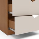 Ver imagem 4 de Mesa Escrivaninha Porto 3 Gavetas Freijó/creme - Politorno