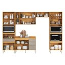 Ver imagem 4 de Cozinha Completa Modulada 5 Peças 13 Portas Plena Amarelo/Cinamon/Nude Prime