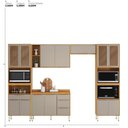 Ver imagem 3 de Cozinha Completa Modulada 5 Peças 13 Portas Plena Amarelo/Cinamon/Nude Prime