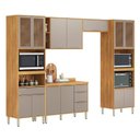 Ver imagem 2 de Cozinha Completa Modulada 5 Peças 13 Portas Plena Amarelo/Cinamon/Nude Prime