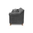Ver imagem 4 de Sofá 3 Lugares Pé de Madeira Julieta 220 Cm Suede Cinza S04 - D'Rossi