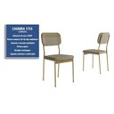 Ver imagem 2 de Cadeira Sala de Jantar Valle 1755 Kit Un Dourado/linho Bamboo/courano Bamboo/noce - Carraro