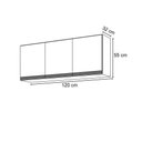 Ver imagem 2 de Armário Cozinha Aéreo 3 Portas 120cm Branco