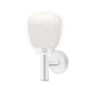 Arandela Taschibra Thor Vidro Rigato Transparente E27 Bivolt Branco
