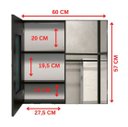 Ver imagem 4 de Espelheira Para Banheiro LIFE 60 Cor:Preta