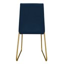 Ver imagem 4 de Kit 3 Cadeiras de Jantar Estofada Lille Base Gold Veludo Azul Marinho - Montanaris Decor