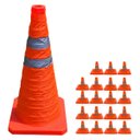 Ver imagem 3 de Cone Retratil Sinalizaçao Kit 19 Uni Portatil Obra Trafego Baliza Aviso Alerta Segurança Estrada Rua