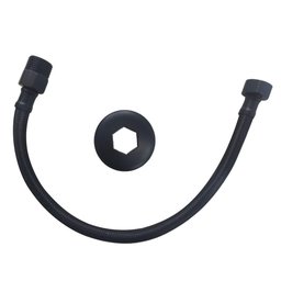Engate Mangueira Flexível Preto/black Trançado Aço Inox 60cm - 5