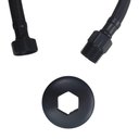Ver imagem 3 de Engate Mangueira Flexível Preto/black Trançado Aço Inox 60cm
