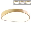 Ver imagem 1 de Luminária Plafon Sobrepor Madeira Moderno Led 3 Tons Teto Decoração Iluminação Escritorio Empresa Sa