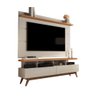 Rack Com Painel Vivare 1.6 Wood Off White/Nature - Germai Móveis - 1