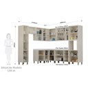 Ver imagem 2 de Cozinha Modulada Completa 11 Peças com Tampo Art Luciane Móveis