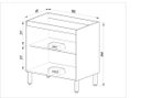Ver imagem 2 de Balcão para cozinha 02 portas Quiditá 80cm Montana/Fumê