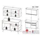 Ver imagem 5 de Armário de Cozinha Compacta 120cm Veneza Multimóveis V3687 Preto/Dourado