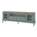 Ver imagem 2 de Rack para Tv com Pés Luiz Xv 2 Gavetas 2 Portas e Nicho 751 Meyer Móveis- Verde Menta com Tampo Avel