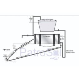 Boiler 100 Litros Baixa Pressão Aço 304 Nível/desnível - 4